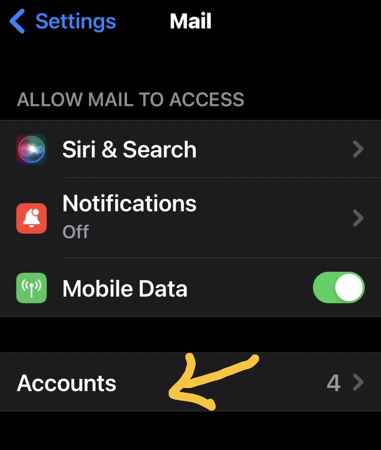 Setting Email iPhone-Accounts